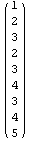 ( {{1}, {2}, {3}, {2}, {3}, {4}, {3}, {4}, {5}} )